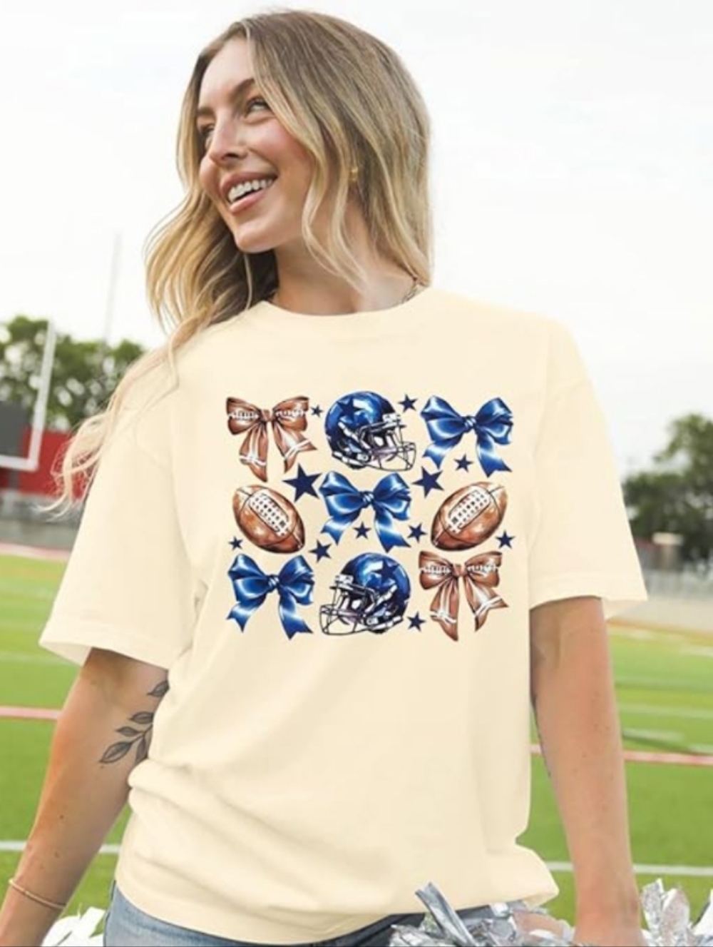Cowboys Coquette Football Gameday T-Shirt NWOT
